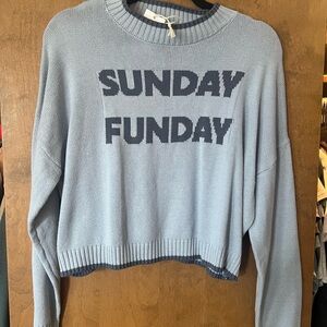 Blue 'Sunday Funday' Women's Sweater
